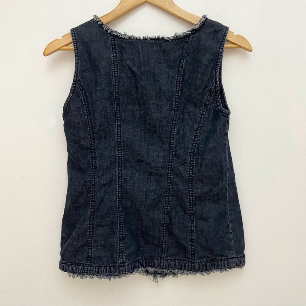Vintage Cotton Ginny Denim Fringe Vest - Picture 5 of 7